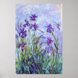 Affiche Claude Monet - Iris mauves / Lilac Irises