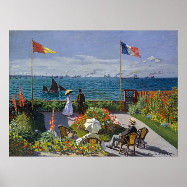 Affiche Claude Monet - Jardin de Sainte-Adresse (Devant)