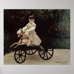 Affiche Claude Monet Jean Monet sur son cheval de