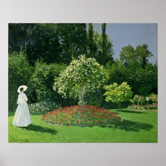 Affiche Claude Monet | Jeanne Marie Lecadre dans le jardin (Devant)