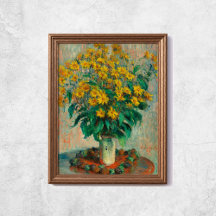 Claude Monet Jerusalem Artichoke Fleurs Vieux Art