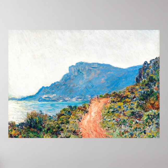 Affiche Claude Monet La Corniche près de Monaco (Devant)