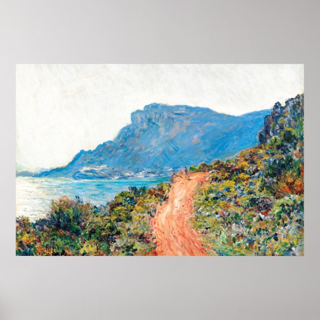 Affiche Claude Monet La Corniche près de Monaco (Devant)