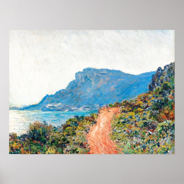 Affiche Claude Monet La Corniche près de Monaco (Devant)
