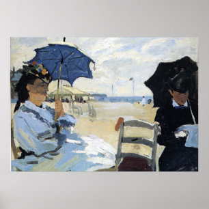Affiche Claude Monet - La Plage de Trouville,