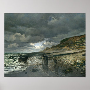 Affiche Claude Monet - La Pointe de la Hève à marée basse