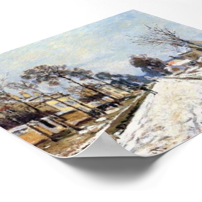 Affiche Claude Monet La route de Versailles à Louvecienne (Coin)