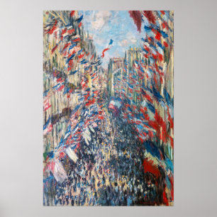 Affiche Claude Monet - La Rue Montorgueil - Paris