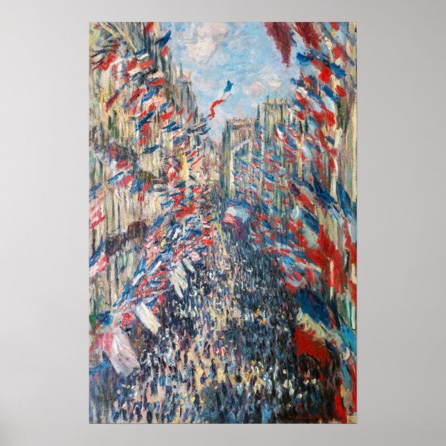 Affiche Claude Monet - La Rue Montorgueil - Paris (Devant)