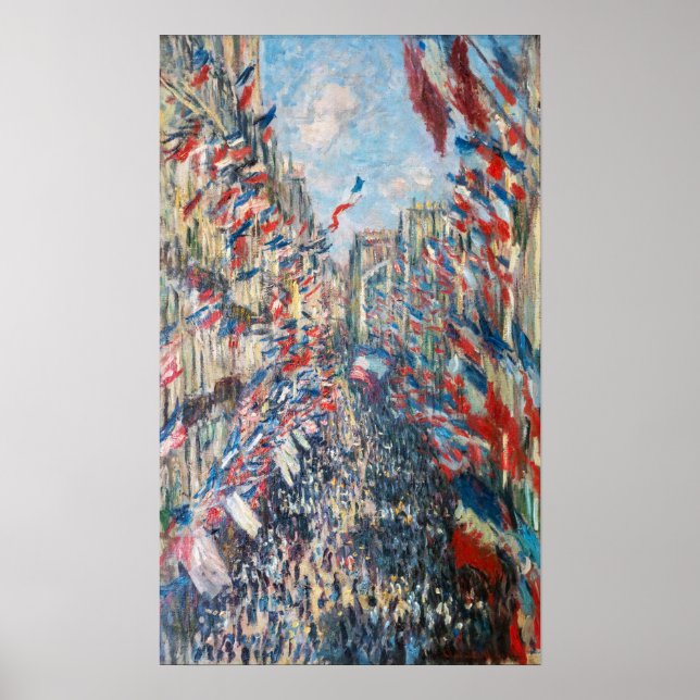 Affiche Claude Monet - La Rue Montorgueil - Paris (Devant)