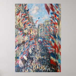 Affiche Claude Monet - La Rue Montorgueil - Paris