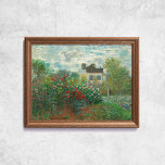 Affiche Claude Monet L'Artiste Jardin Le Vieux Art Françai<br><div class="desc">Poster de Claude Monet,  The Artist's Garden à Argenteuil,  1873. Vieux tableau français avec maison et fleurs dans un style impressionniste. Licence CCO,  domaine public art. Cadre non inclus.</div>