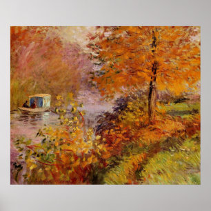 Affiche Claude Monet, Le Bateau-atelier,