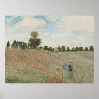 Affiche Claude Monet Le Champ de Pavot près d'Argenteuil