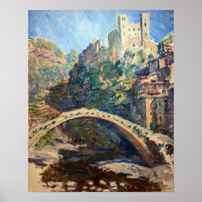 Affiche Claude Monet - Le Château de Dolceacqua (Devant)