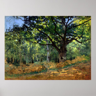 Affiche Claude Monet le chêne de Bodmer, forêt de