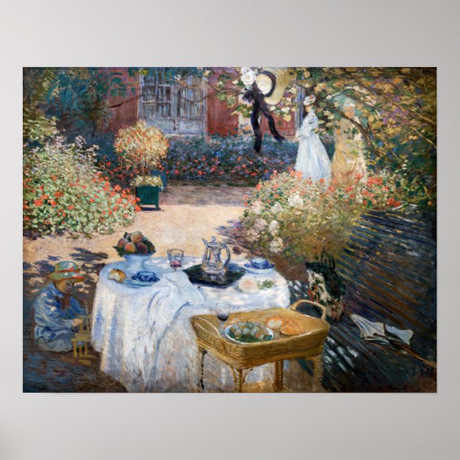 Affiche Claude Monet - Le déjeuner, panneau décoratif (Devant)
