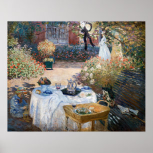 Affiche Claude Monet - Le déjeuner, panneau décoratif