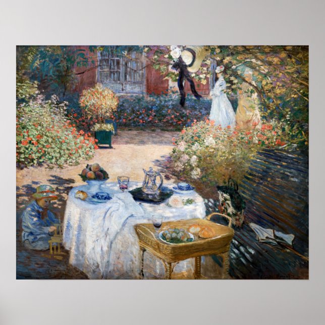 Affiche Claude Monet - Le déjeuner, panneau décoratif (Devant)