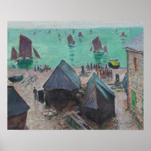 Affiche Claude Monet - Le Départ des Bateaux, Etretat