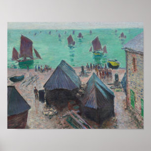 Affiche Claude Monet - Le Départ des Bateaux, Etretat