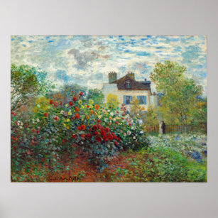 Affiche Claude Monet - Le Jardin de l'Artiste à Argenteuil