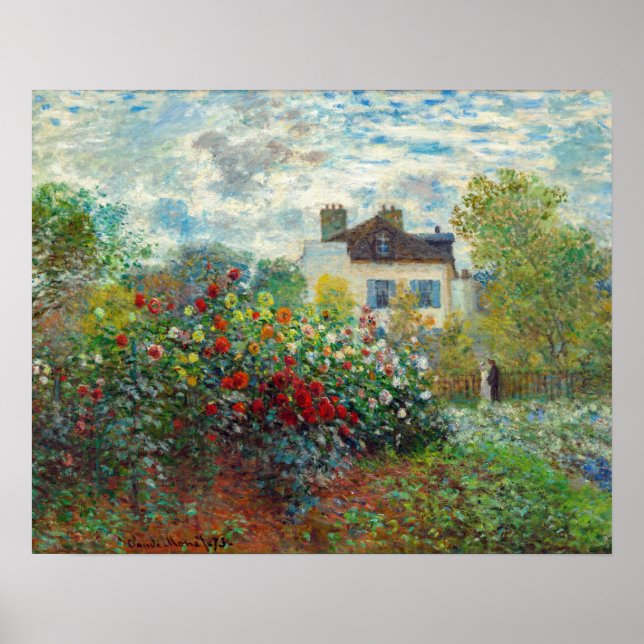 Affiche Claude Monet - Le jardin de l'artiste à Argenteuil (Devant)