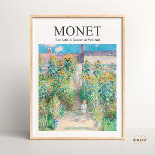 Affiche Claude Monet Le jardin de l'artiste à Vetheuil Imp