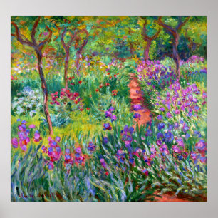 Affiche Claude Monet : Le jardin d'Iris à Giverny
