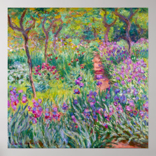 Affiche Claude Monet - Le jardin d'iris à Giverny