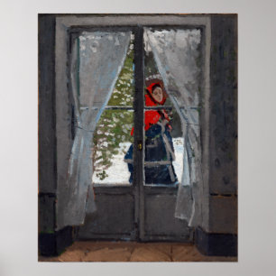 Affiche Claude Monet Le Kerchief rouge