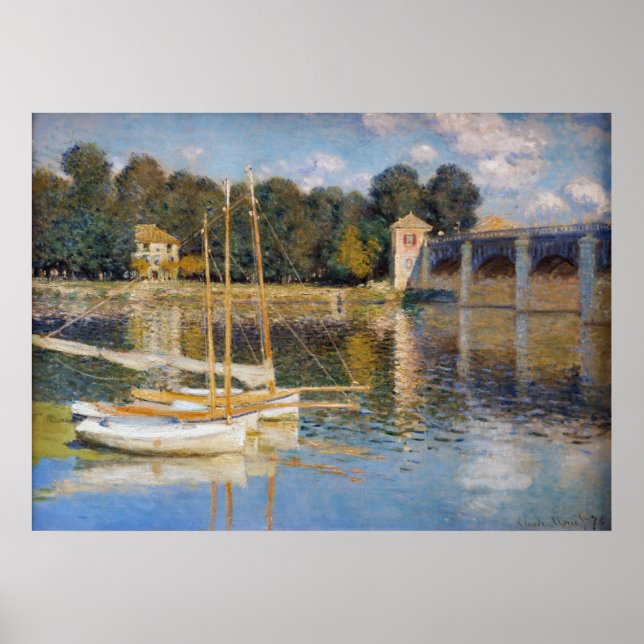 Affiche Claude Monet - Le pont Argenteuil (Devant)