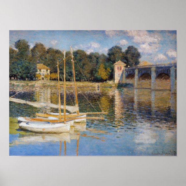 Affiche Claude Monet - Le pont d'Argenteuil (Devant)