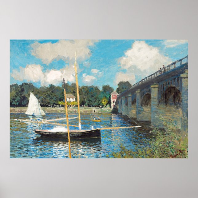 Affiche Claude Monet Le pont d'Argenteuil (1874) (Devant)