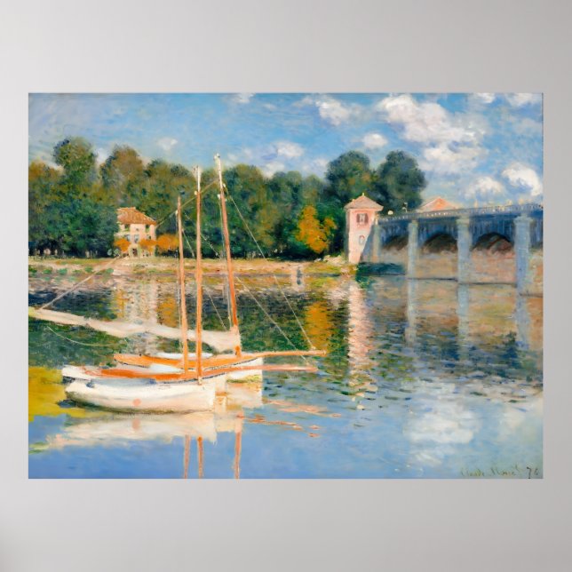 Affiche Claude Monet, le pont ferroviaire à Argenteuil (Devant)