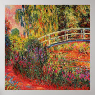 Affiche Claude Monet, Le Pont Japonais,