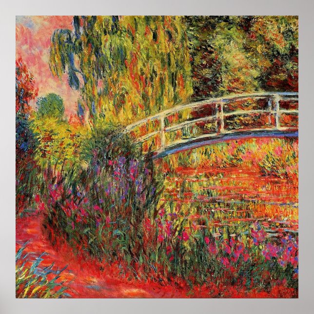 Affiche Claude Monet, Le Pont Japonais, (Devant)