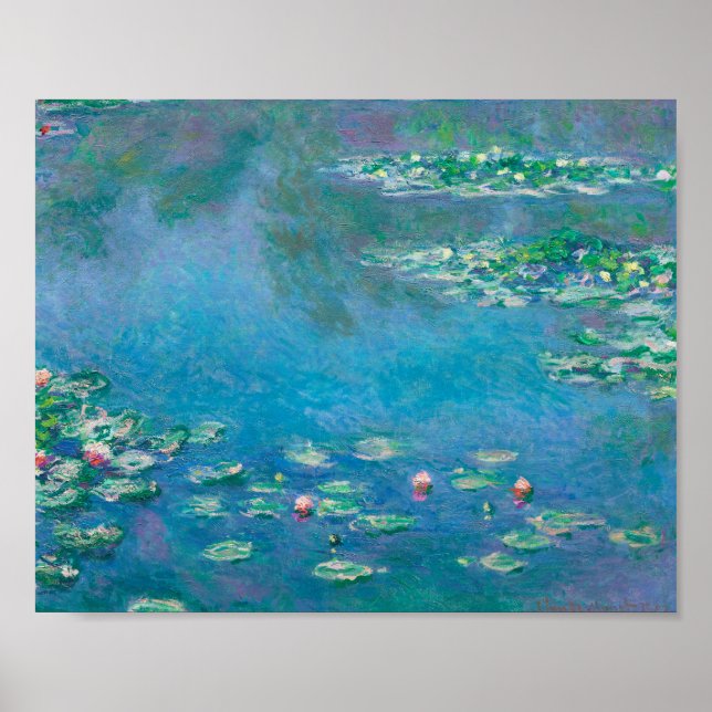 Affiche Claude Monet. L'Eau Est Nichée. Impressionnisme fr (Devant)