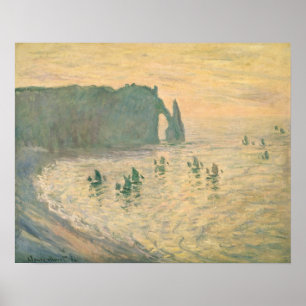 Affiche Claude Monet   Les falaises d'Etretat, 1886