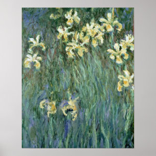 Affiche Claude Monet les iris jaunes