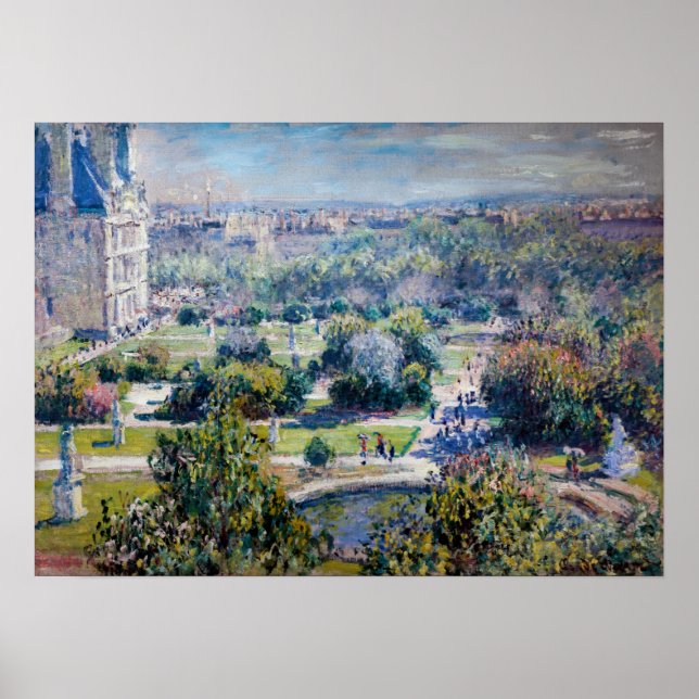 Affiche Claude Monet - Les Jardins des Tuileries (Devant)