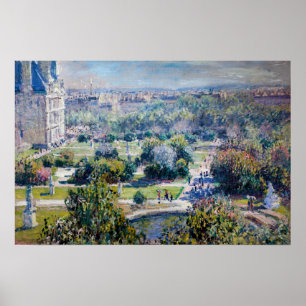 Affiche Claude Monet - Les jardins des Tuileries