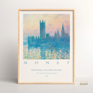 Affiche Claude Monet Les Maisons du Parlement L'art du cou