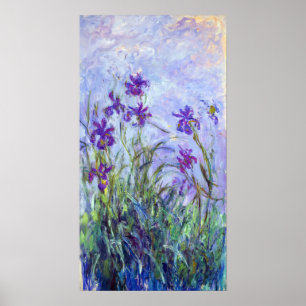 Affiche Claude Monet - Lilac Irises / Iris Mauves