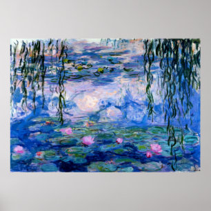 Affiche Claude Monet - Lys d'Eau Bleue