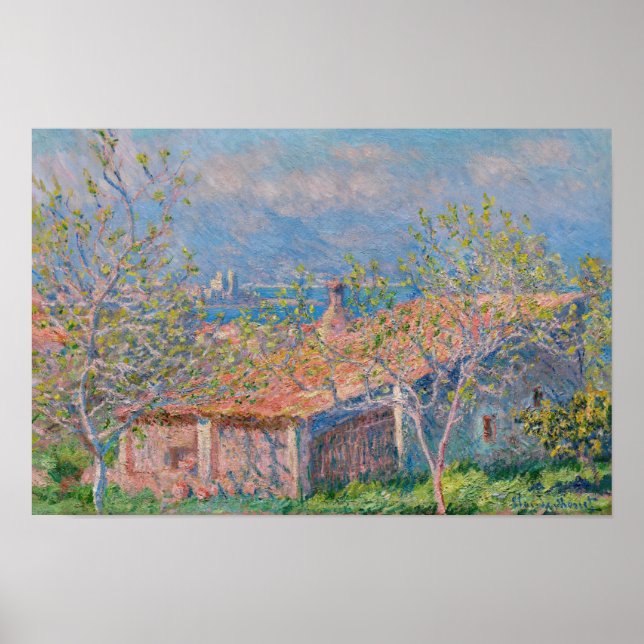 Affiche Claude Monet - Maison de jardinier à Antibes (Devant)