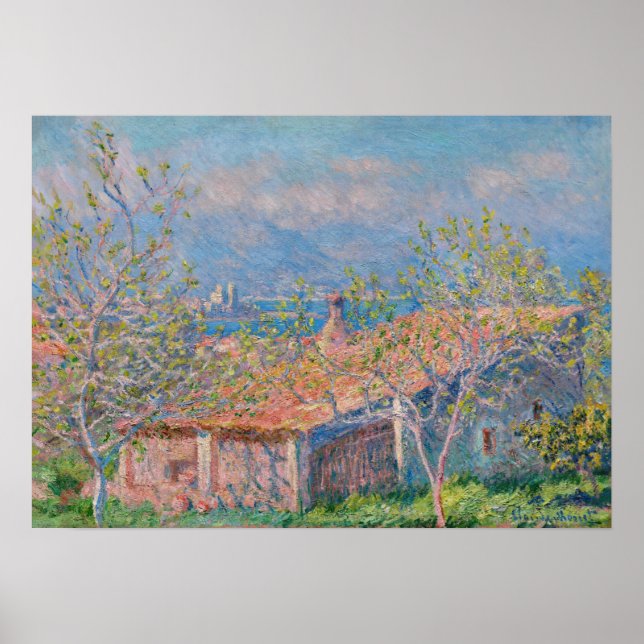 Affiche Claude Monet - Maison de jardinier à Antibes (Devant)