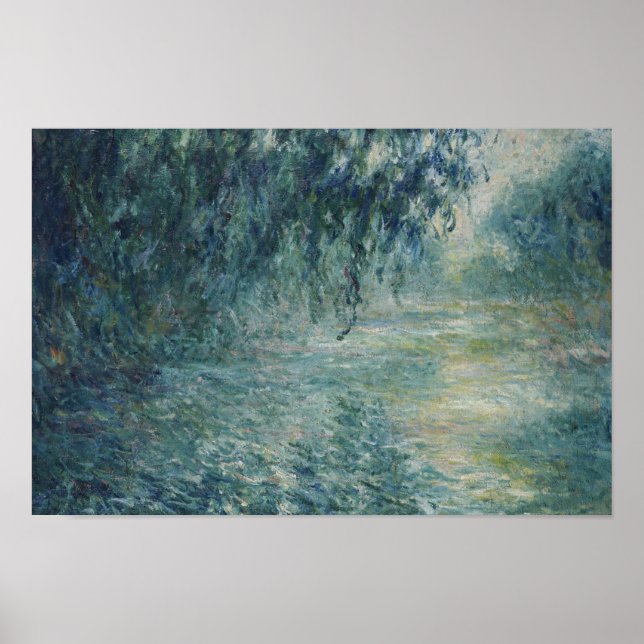 Affiche Claude Monet - Matin sur la Seine (Devant)