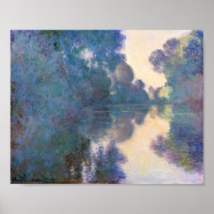 Affiche Claude Monet Matin sur la Seine près de Giverny