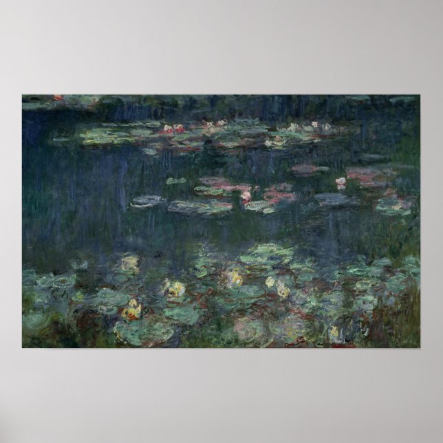 Affiche Claude Monet | Nénuphars : Réflexions vertes (Devant)